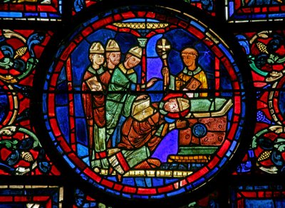 Das St. Martin Fenster: Der Heilige wird zum Bischof von Tours geweiht von French School