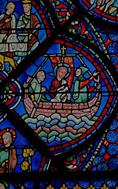 Das St. Thomas Fenster: Er geht mit Abbanes nach Indien von French School