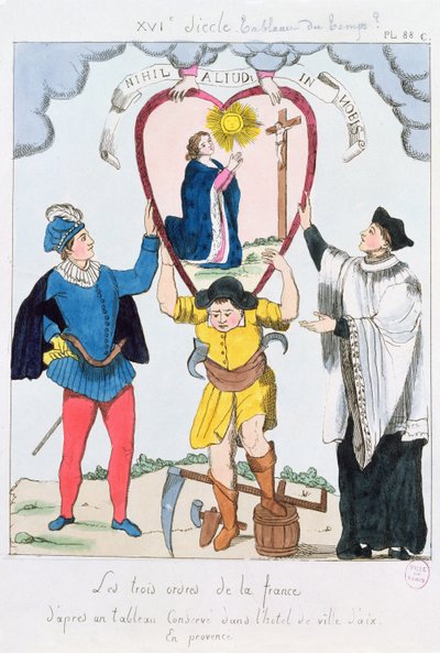 Die drei Stände Frankreichs, 1789 von French School