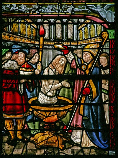 Der Triumph des Kreuzes: Die Taufe Konstantins von French School