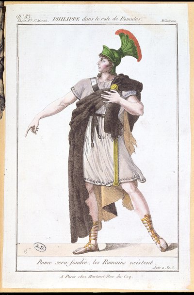 Der Schauspieler Philippe in der Rolle des Romulus von French School