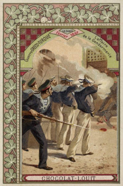 Die Affäre der Gendarmerie, Chania, Kreta, Griechisch-Türkischer Krieg, Februar 1897 von French School