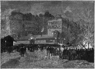 Das jährliche Fest von Montmartre und die Taverne du bagne in Paris, In „Die illustre Welt“ von French School