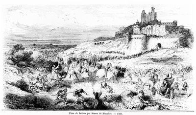 Die Eroberung von Béziers durch Simon de Montfort am 22. Juli 1209 von French School