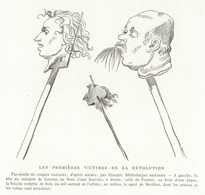 Die ersten Opfer der Französischen Revolution, Juli 1789 von French School