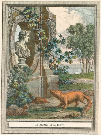 Der Fuchs und die Büste von French School