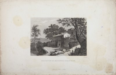 Das Haus Napoleons auf der Insel Elba, graviert von Schroeder von French School