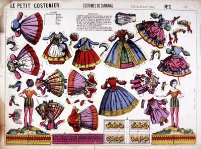 Der kleine Kostümmacher - Karnevalskostüme: Decoupage. 19. Jahrhundert von French School