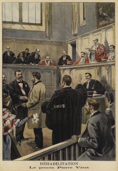 Die Rehabilitation von Pierre Vaux, Frankreich, 1897 von French School