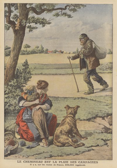 Der Landstreicher ist die Plage des Landes von French School