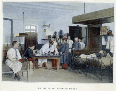 Der Besuch des Oberarztes - in „Album militaire“ - Infanterie: interner Dienst von French School