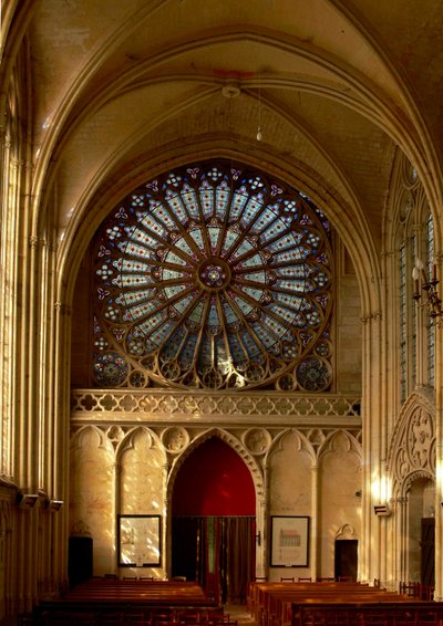 Die westliche Rosette (Rosettenfenster - innen) von French School