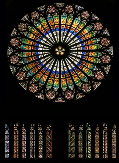 Die Westrose (Rosettenfenster - innen) von French School