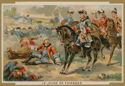 Der junge de Thianges, französischer Soldat von French School