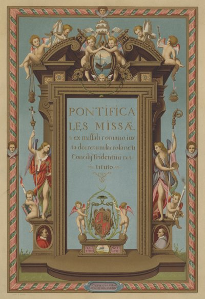 Titelseite des Missale Pontificale von French School