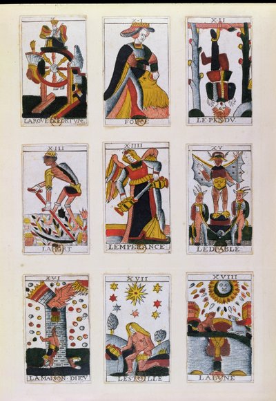 Traditionelle Tarotkarten von French School