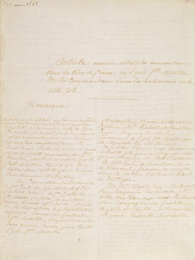 Vertrag von Concordia, 23. März 1648 von French School