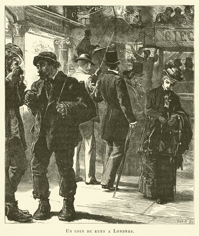 Eine Straßenecke in London von French School