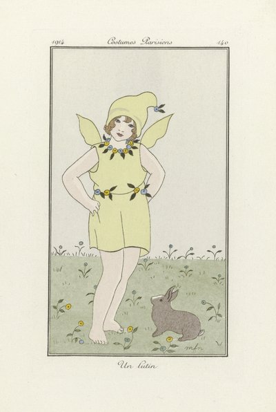 Un Lutin, aus Costumes Parisien, veröffentlicht 1914 von French School