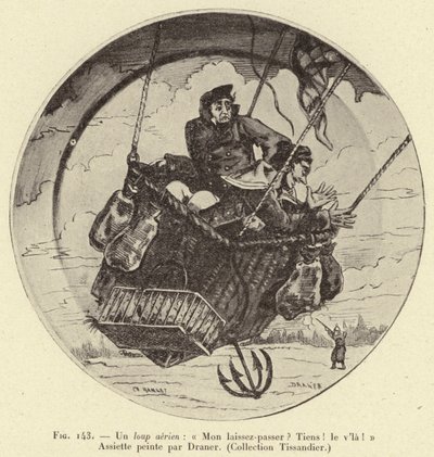 Ein Luftwolf: "Mein Passierschein? Hier! Da ist er!" von French School
