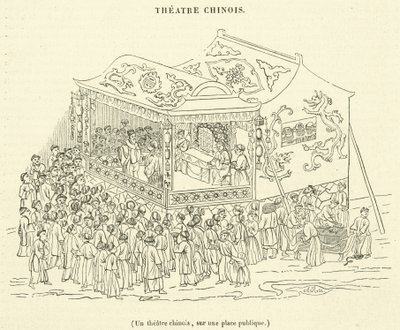 Ein chinesisches Theater auf einem öffentlichen Platz von French School