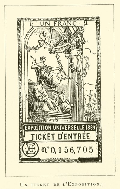 Ein Ticket der Ausstellung von French School