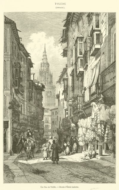 Eine Straße in Toledo von French School