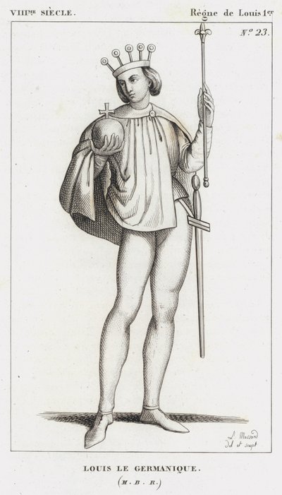 VIII Jahrhundert, Herrschaft von Ludwig I., Ludwig der Deutsche von French School