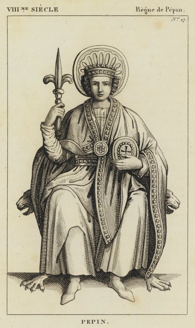 VIII. Jahrhundert, Herrschaft von Pippin, Pippin (Gravur) von French School