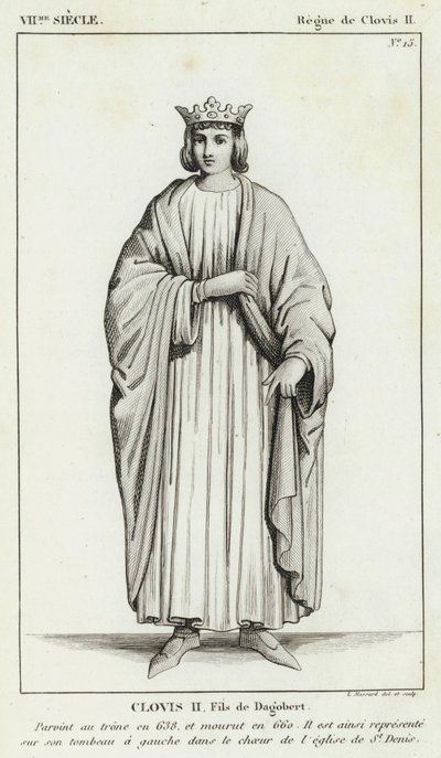 VII Jahrhundert, Herrschaft von Chlodwig II., Chlodwig II., Sohn von Dagobert von French School