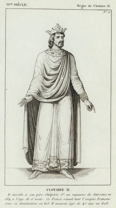VI Jahrhundert, Herrschaft von Chlothar II., Chlothar II. von French School