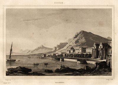 Ansicht von Palermo, Sizilien, Gravur von Storelli, in 