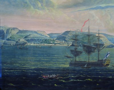 Ansicht der Insel St. Helena, ca. 1820 von French School