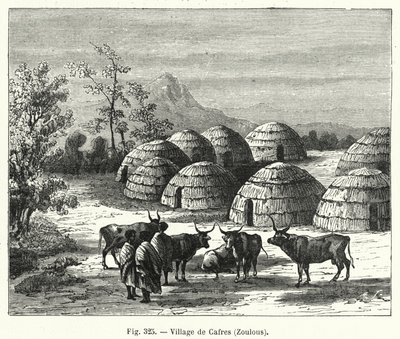 Dorf der Kaffern, Zulus von French School