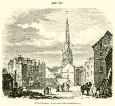Ansicht von Harfleur, Département Seine-Maritime von French School