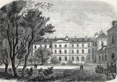 Ansicht des Krankenhauses der Pietie in Paris von French School