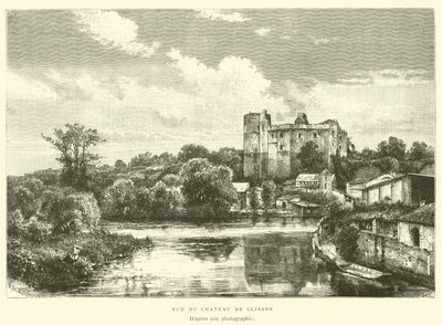 Ansicht des Schlosses von Clisson (Gravur) von French School