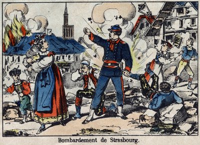 Krieg von 1870 zwischen Frankreich und Preußen: Belagerung und Bombardierung von Straßburg von French School