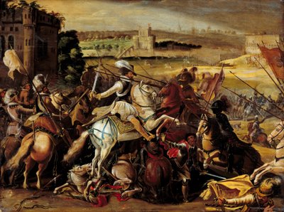 Religionskrieg: „Henri IV. in der Schlacht von Arques (21. September) von French School