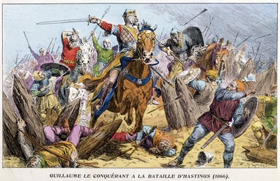 Wilhelm der Eroberer in der Schlacht von Hastings von French School