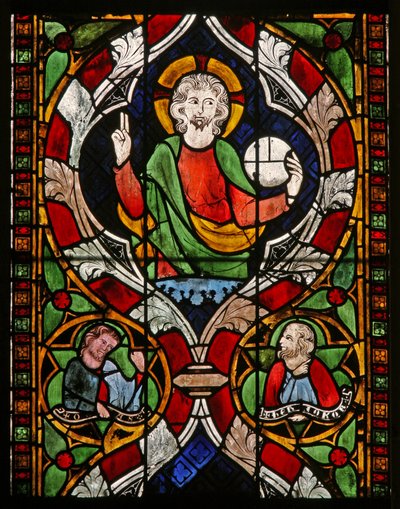 Fenster N-chapA mit Christus von French School