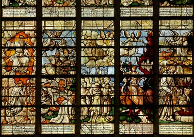 Fenster mit Szenen aus dem Buch der Offenbarung von French School