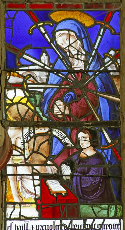 Fenster mit der Jungfrau der Sieben Schmerzen von French School