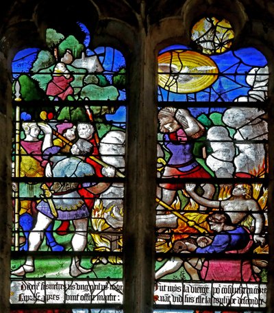 Fenster w0, das Martyrium der Heiligen Foy von French School