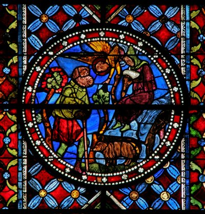 Fenster w102 zeigt die Verkündigung an die Hirten von French School