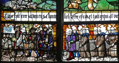 Fenster w120, Mitglieder der Confrérie de Charité von French School