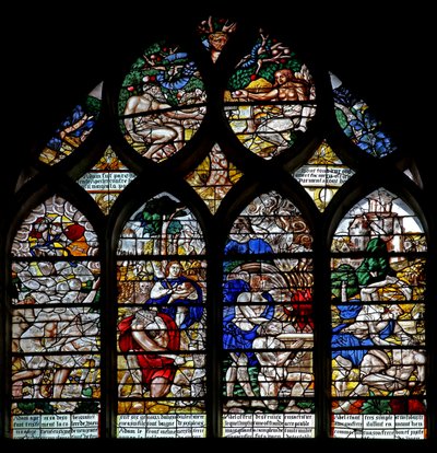 Fenster w122, Geschichten von Adam & Eva und Kain & Abel von French School