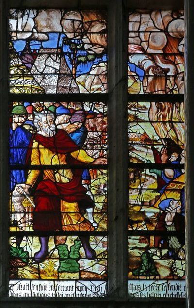 Fenster w130, Bestrafung von Nadab und Abihu, den Söhnen Aarons von French School
