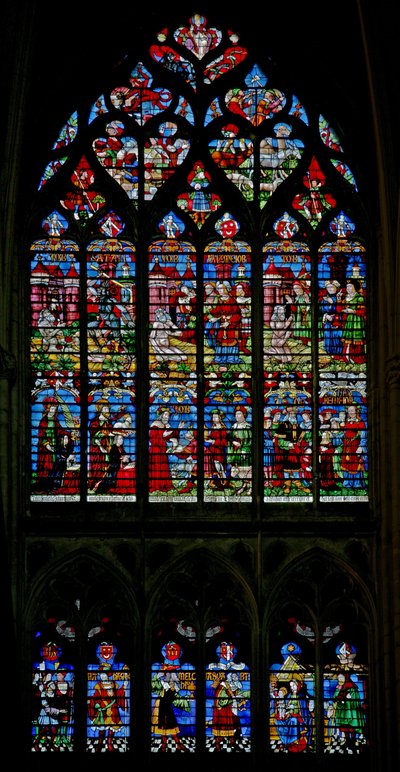 Fenster w131, die Geschichte von Hiob von French School