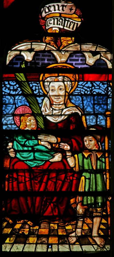 Fenster w132, St. Anna, Maria und Christus von French School